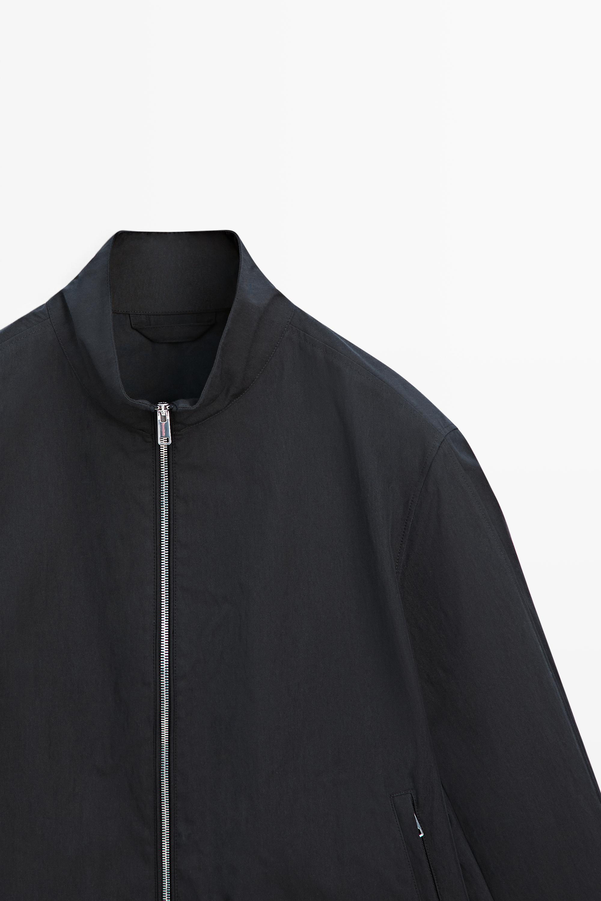 Veste à col montant en coton mélangé